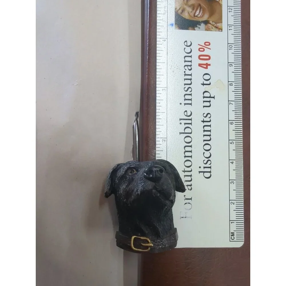 Set‎ of 12 Labrador Retriever Shower Curtain Hooks Black Brown & Blonde Labs
